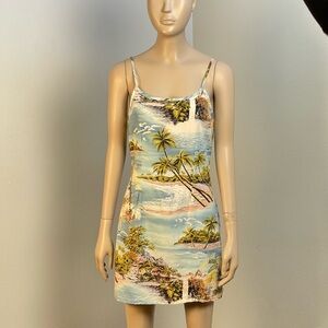 Tropical Print Spaghetti Strap Dress size 2-4